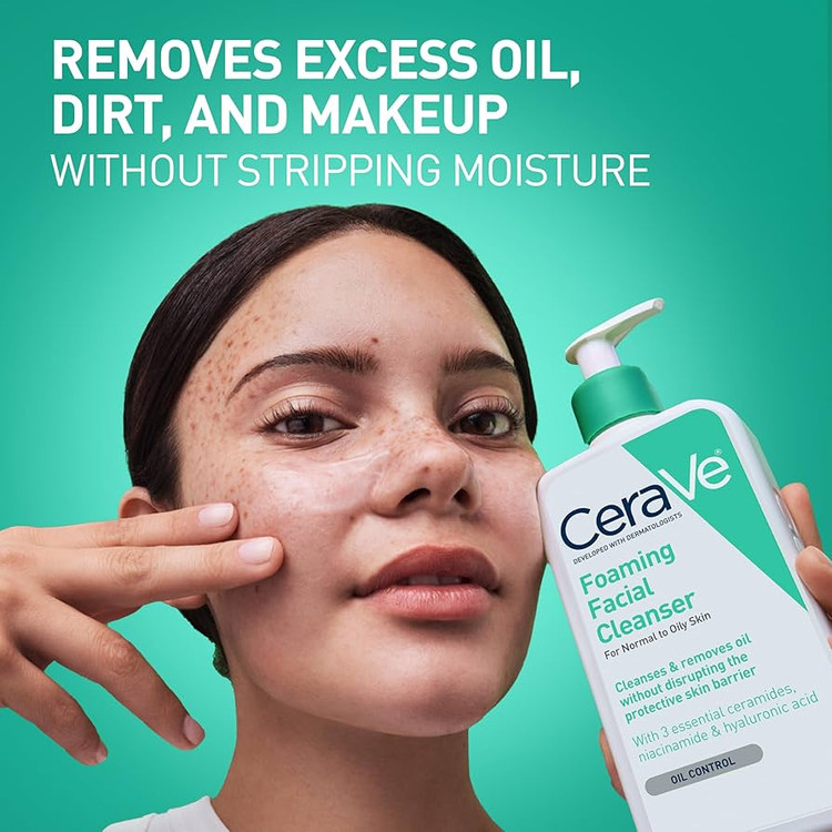 ژل شستشوی فومینگ سراوی (CeraVe Foaming Cleanser) | پاککننده پوست چرب و مختلط