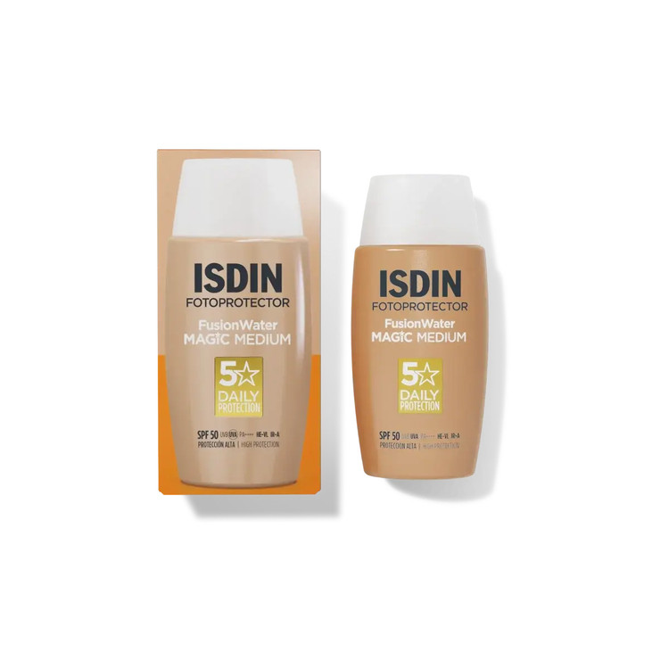 ضد آفتاب رنگی ایزدین مجیک فیوژن واتر رنگ مدیوم Fusion Water MAGIC Color Medium SPF50
