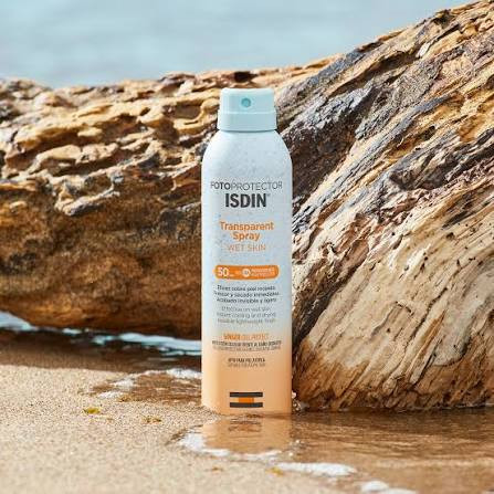 ضد آفتاب اسپری ایزدین SPF50 (ISDIN Transparent Spray Wet Skin SPF50)